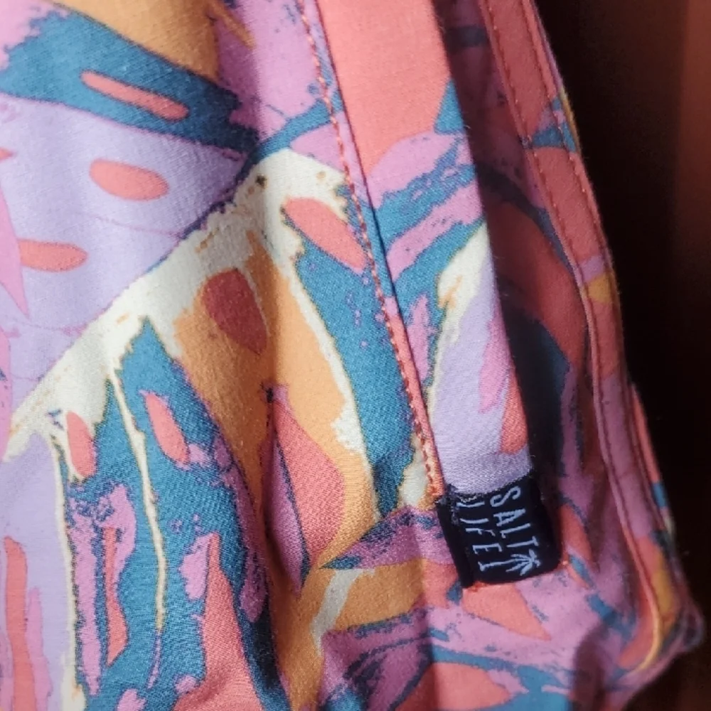 Salt Life SLX-QD Aqua Trunks Anti Rash  Tropical Print Shorts Large Retail 46$ - Picture 8 of 13